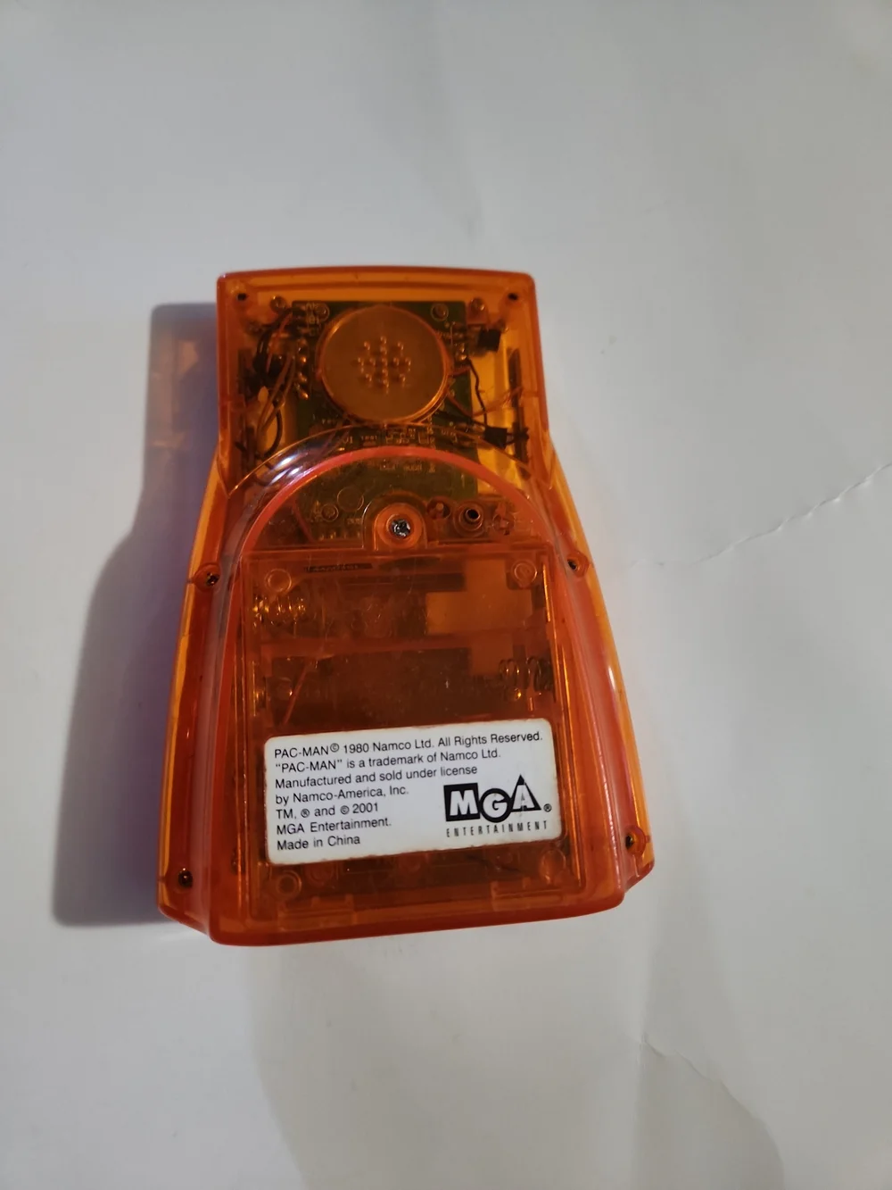 Retro Pocket Maze Game Console in Translucent Orange